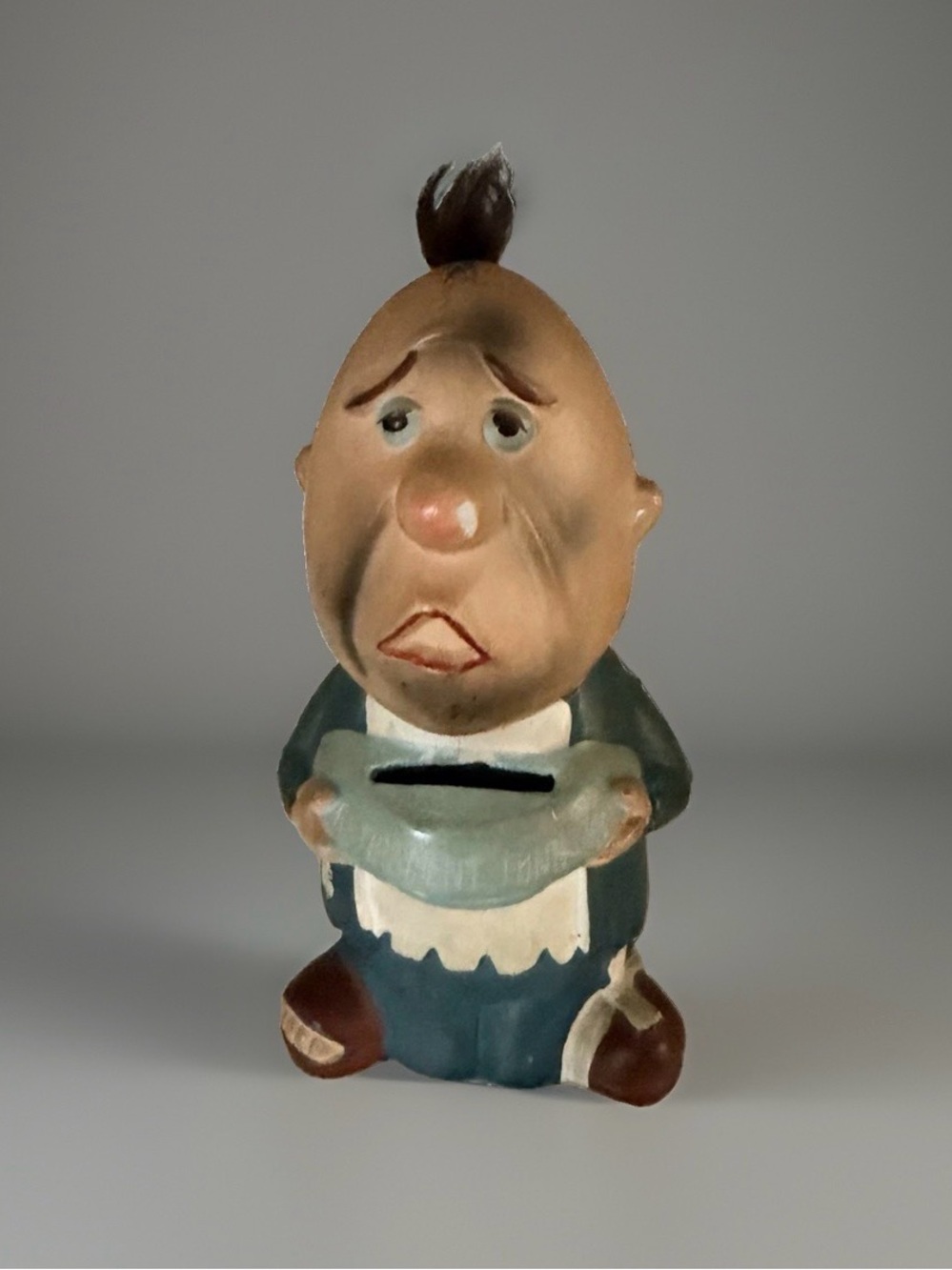 Vintage Old Hobo “Retirement Funds” Piggy Bank. Ceramic. Good Conditions.